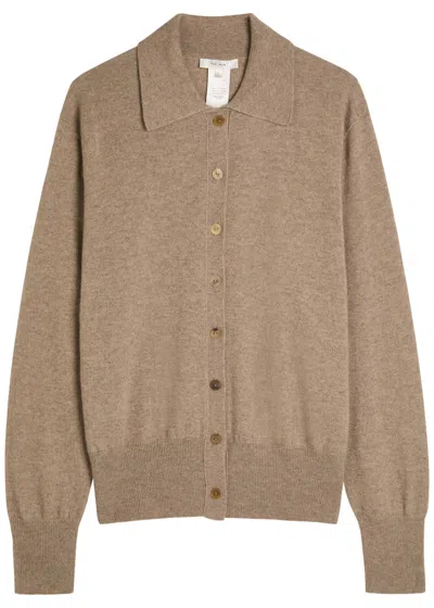 The Row Lillia Cashmere Cardigan In Brown
