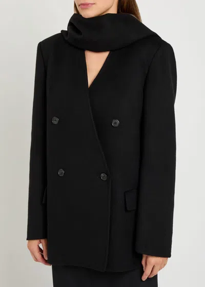 The Row Calitra Scarf-effect Cashmere Jacket In Black