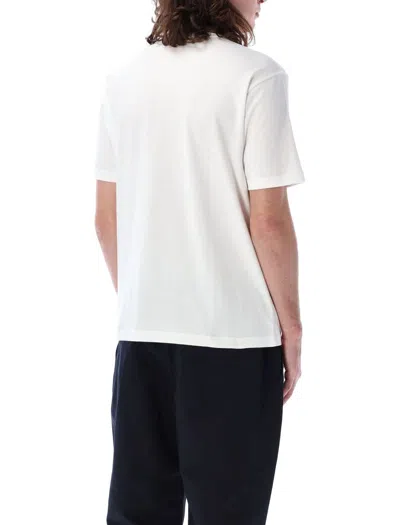 Comme Des Garçons Homme Deux Regular Fit Logo T-shirt With Ribbed Neck In White