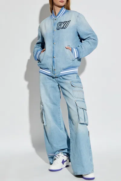 Off-white Bomber Jacket In Blue