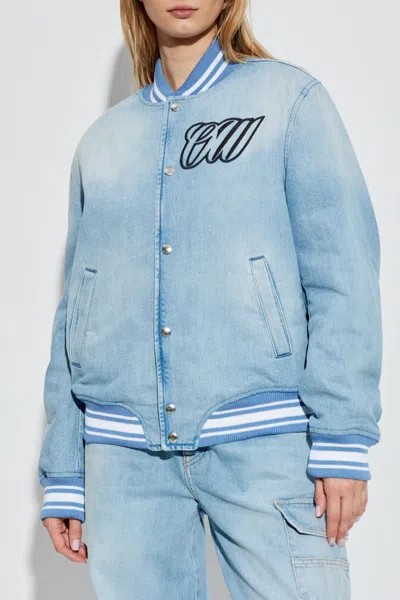 Off-white Bomber Jacket In Blue