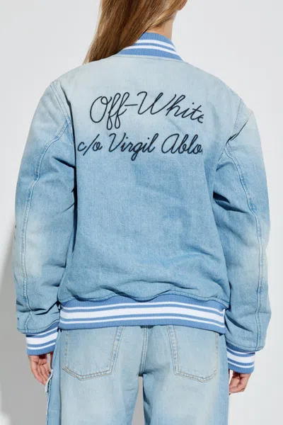 Off-white Bomber Jacket In Blue