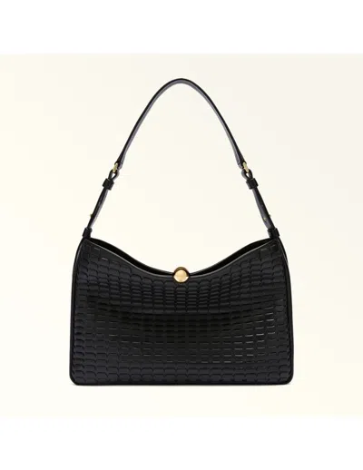 Furla Leather Shoulder Bag In Black