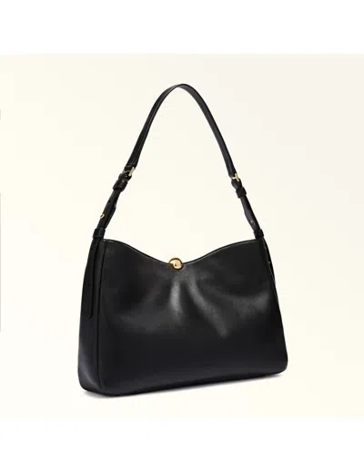 Furla Leather Shoulder Bag In Black