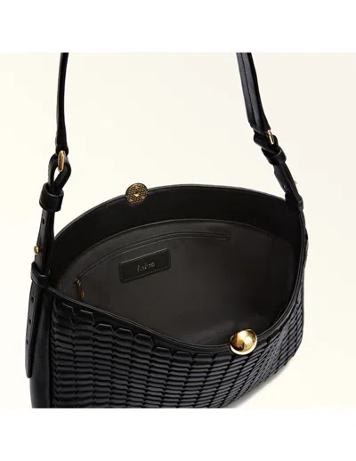 Furla Leather Shoulder Bag In Black