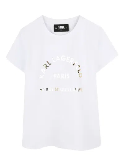 Karl Lagerfeld Paris-print T-shirt In White