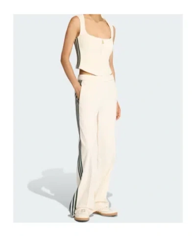 Adidas Originals Side-stripe Trousers In White