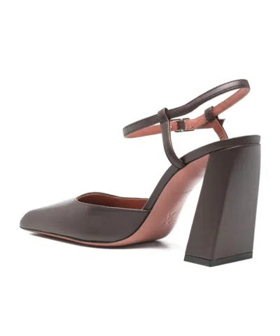 Amina Muaddi Charlotte Pumps In Brown