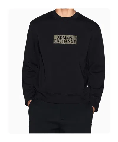Armani Exchange Long Sleeve Sweatshirt In Black