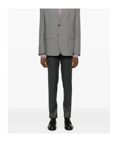 Canali Pressed-crease Trousers In Blue