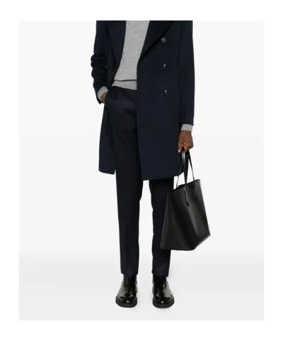 Canali Side-stripe Trousers In Black