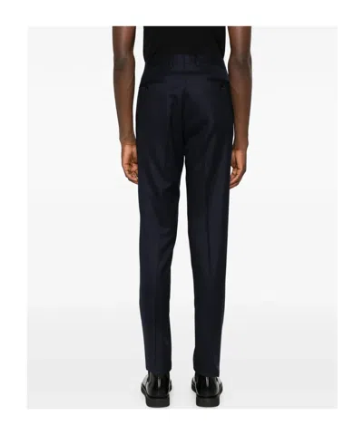 Canali Side-stripe Trousers In Black