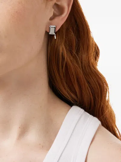 Diesel Stud Earring In White
