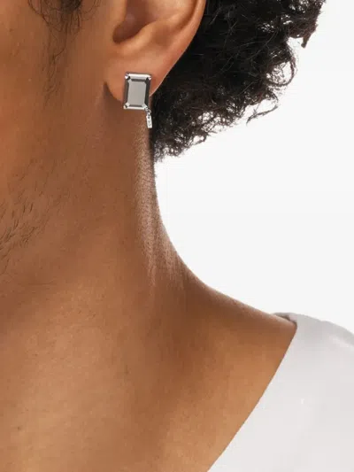 Diesel Stud Earring In White
