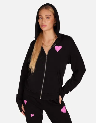 Lauren Moshi X Hezly X Pink Scribble Heart In Black