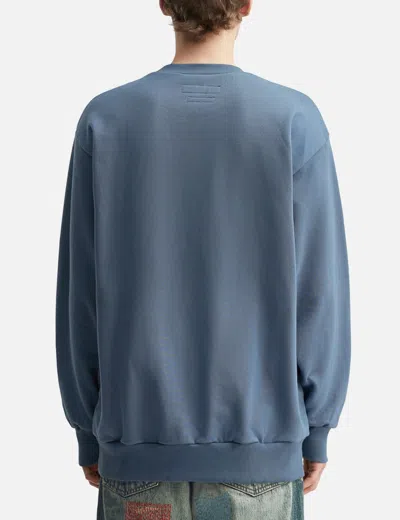 Fdmtl Boro Embroidered Sweat Shirt In Blue