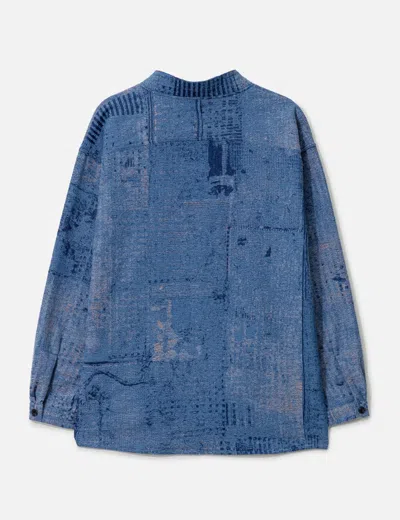 Fdmtl Boro Jaquard Haori Shirt 3yr Wash In Blue