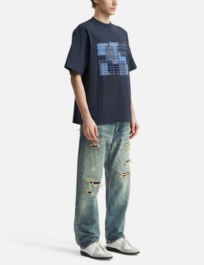 Fdmtl Boro Embroidered T-shirt In Blue