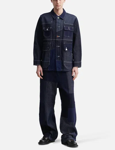 Fdmtl Coverall Jacket Rinse In Blue