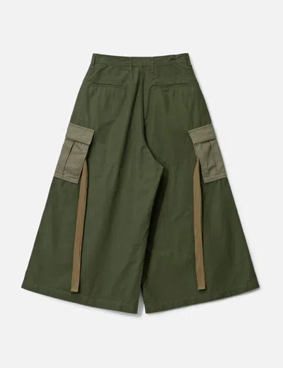 Fdmtl Hakama Cargo Pants Rinse In Green