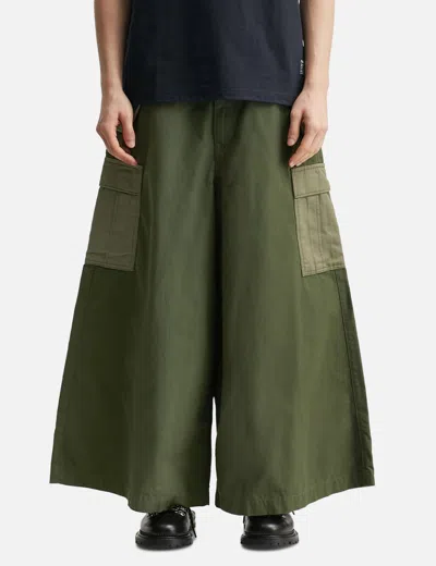 Fdmtl Hakama Cargo Pants Rinse In Green