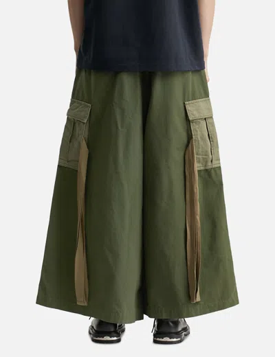 Fdmtl Hakama Cargo Pants Rinse In Green