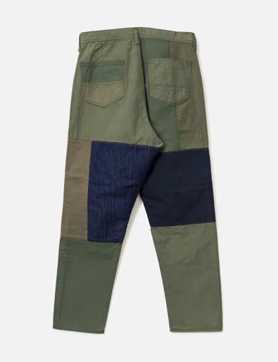 Fdmtl Patchwork Pants Rinse In Green