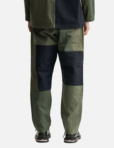 Fdmtl Patchwork Pants Rinse In Green