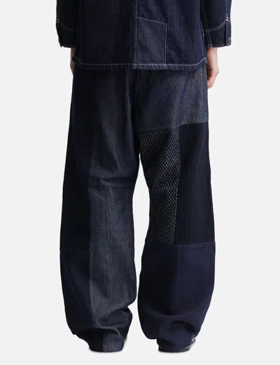 Fdmtl Patchwork Wide Pants Rinse In Blue