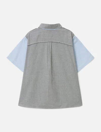 Brain Dead X Brooks Brothers California Reverse French Seam Pullover Shirt In Gray