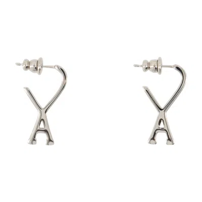 Ami Alexandre Mattiussi Adc Earrings Ami Paris Metal Silver In Metallic