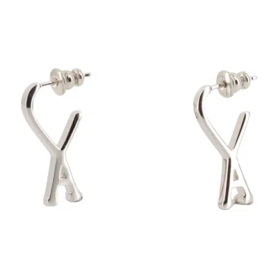 Ami Alexandre Mattiussi Adc Earrings Ami Paris Metal Silver In Metallic
