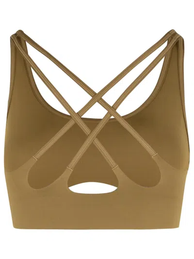 Adidas By Stella Mccartney Army Polyester Blend Top In Green