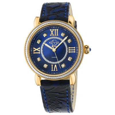 Gv2 By Gevril Marsala Diamond Women's Watch In Gold