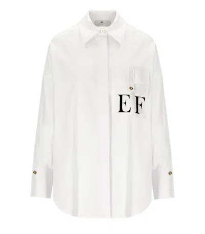 Elisabetta Franchi White Oversize Shirt In White