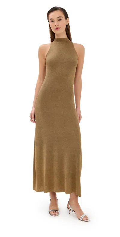 Altuzarra Mitzi Dress Gold In Brown
