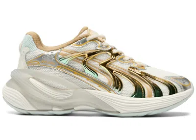 Pre-owned Puma Inverse Shimmer (women's) Sneakers In Warm White/archive Gold