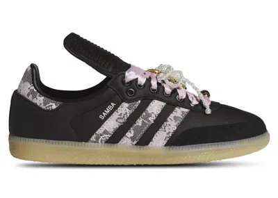 Pre-owned Adidas Originals Samba Lt Black Pink Floral Pearls (women's) Sneakers In Core Black/clear Pink/bliss Pink