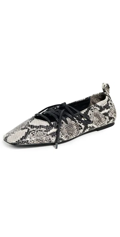 Rag & Bone Sophia Ballet Flats White Snake In Multi