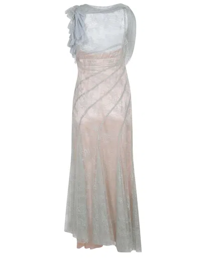 Alberta Ferretti Dress Made Of Polyamide. In Multi