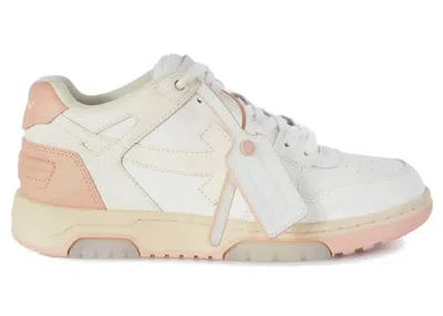 Pre-owned Off-white Off Out Of Office Ooo Low Tops Beige (women's) Sneakers In White/pink In Multi