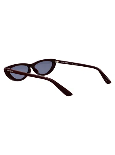 Alexander Mcqueen Red-red-light Blue Recycled Acetate Sunglasses