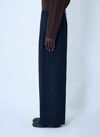 Acne Studios Men Pinstripe Tailored Pants In Blue