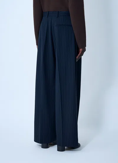 Acne Studios Men Pinstripe Tailored Pants In Blue