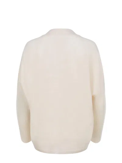 Alysi Cardigan Made Of A Cashmere Blend In Neutral