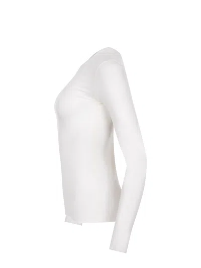 Alysi Sweater Made Of A Wool Blend In White