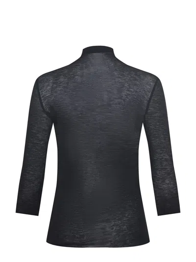 Alysi Sweater Made Of Black Wool Blend. In Black