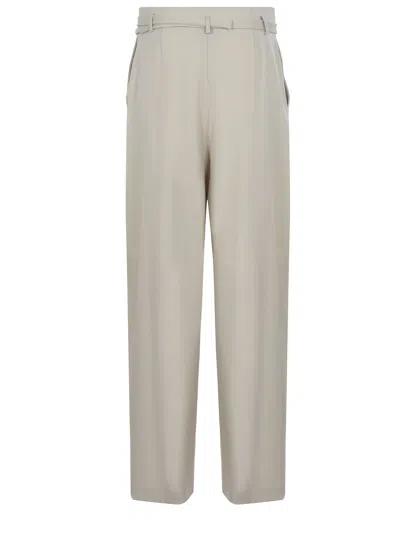 Alysi Trousers Made Of Wool. In Neutral