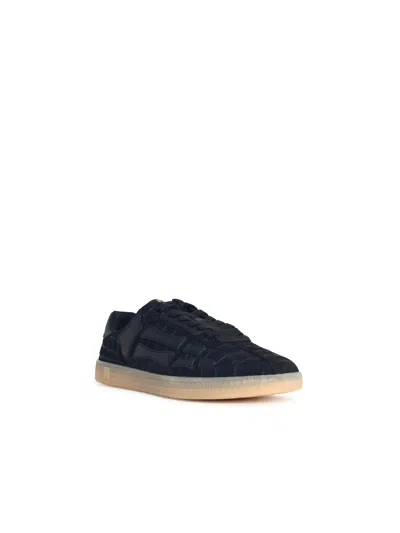 Amiri Crocodile Pattern Low-top Sneakers In Black