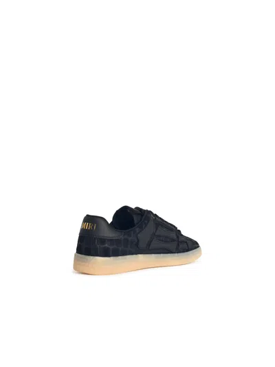 Amiri Crocodile Pattern Low-top Sneakers In Black